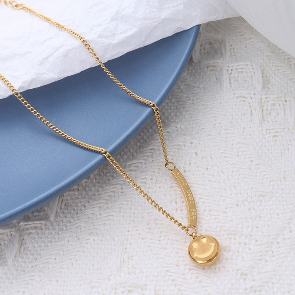 Stainless Steel Gold Color Smile Anklet Anklet Claire & Clara