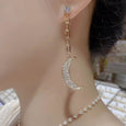 Star And Moon Tassel Earrings Earrings Claire & Clara