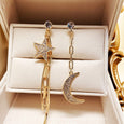 Star And Moon Tassel Earrings Earrings Claire & Clara