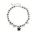 Star Irregular Stone Bead Necklace Necklace Claire & Clara Black