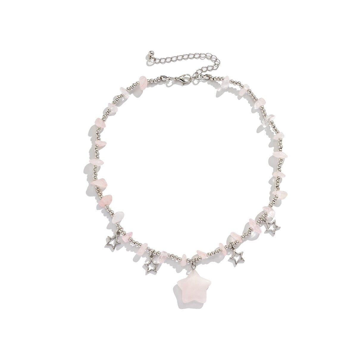 Star Irregular Stone Bead Necklace Necklace Claire & Clara Pink