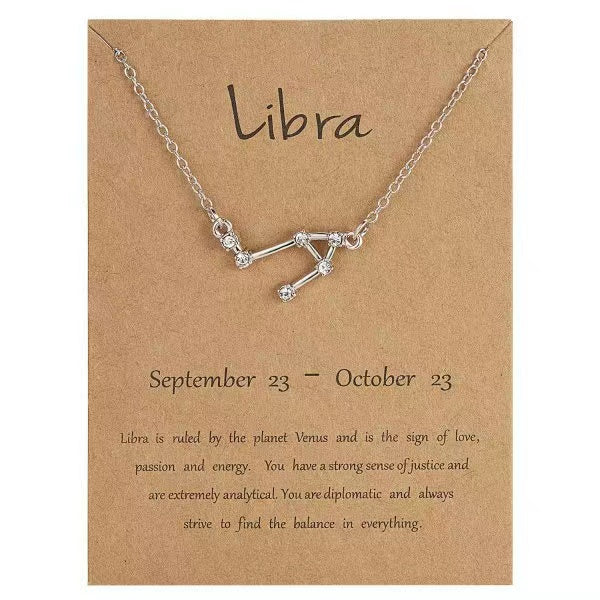 Star Zodiac Sign Necklaces Necklace Claire & Clara Libra