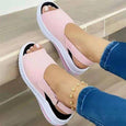 Stella Soft Platform Sandals Shoes Claire & Clara Pink 5