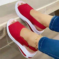 Stella Soft Platform Sandals Shoes Claire & Clara Red 5