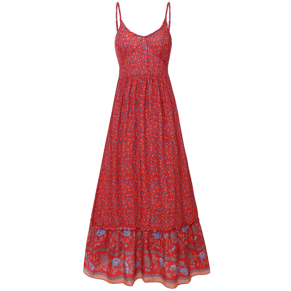 Summer V-Neck Halter Floral Dress Dresses Claire & Clara