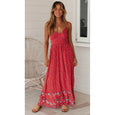 Summer V-Neck Halter Floral Dress Dresses Claire & Clara Red S