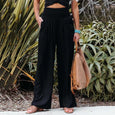 Susan Cotton Linen High Waist Wide Leg Casual Pants Bottoms Claire & Clara