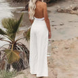 Susan Cotton Linen High Waist Wide Leg Casual Pants Bottoms Claire & Clara