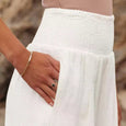 Susan Cotton Linen High Waist Wide Leg Casual Pants Bottoms Claire & Clara