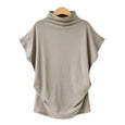 Susie Turtleneck Casual Tee Top Claire & Clara Light Grey S