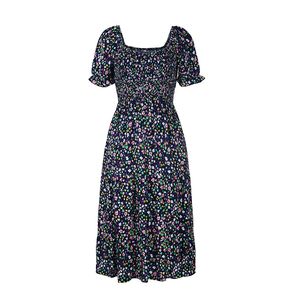 Taylor Floral Round Neck Midi Dress Dresses Claire & Clara