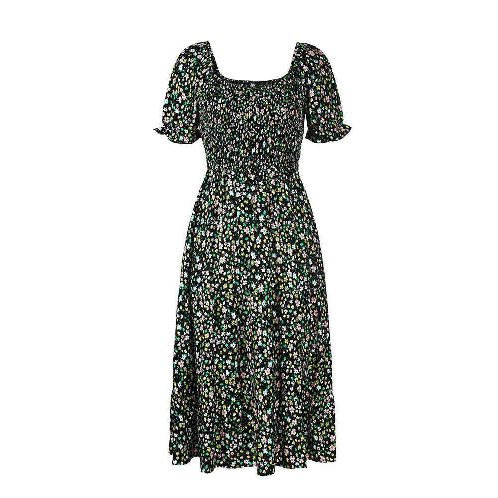 Taylor Floral Round Neck Midi Dress Dresses Claire & Clara