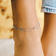 Turquoise Beads Multi-Layer Bondi Anklet Anklets Claire & Clara 