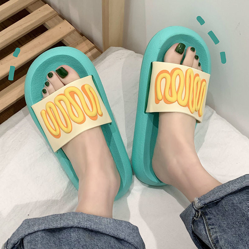 Upgrade Non-Slip Comfy Salad Dressing Slipper Shoes Claire & Clara