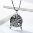 Viking Crow Titanium Steel Necklace Necklace Claire & Clara Steel