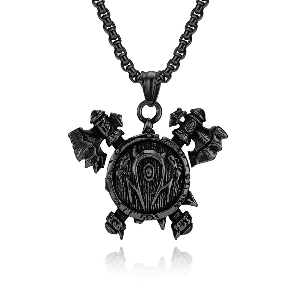 Viking Tomahawk Titanium Steel Necklace Necklace Claire & Clara Black