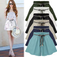 Virginia Lace Up High Waist Wide Leg Shorts Bottoms Claire & Clara