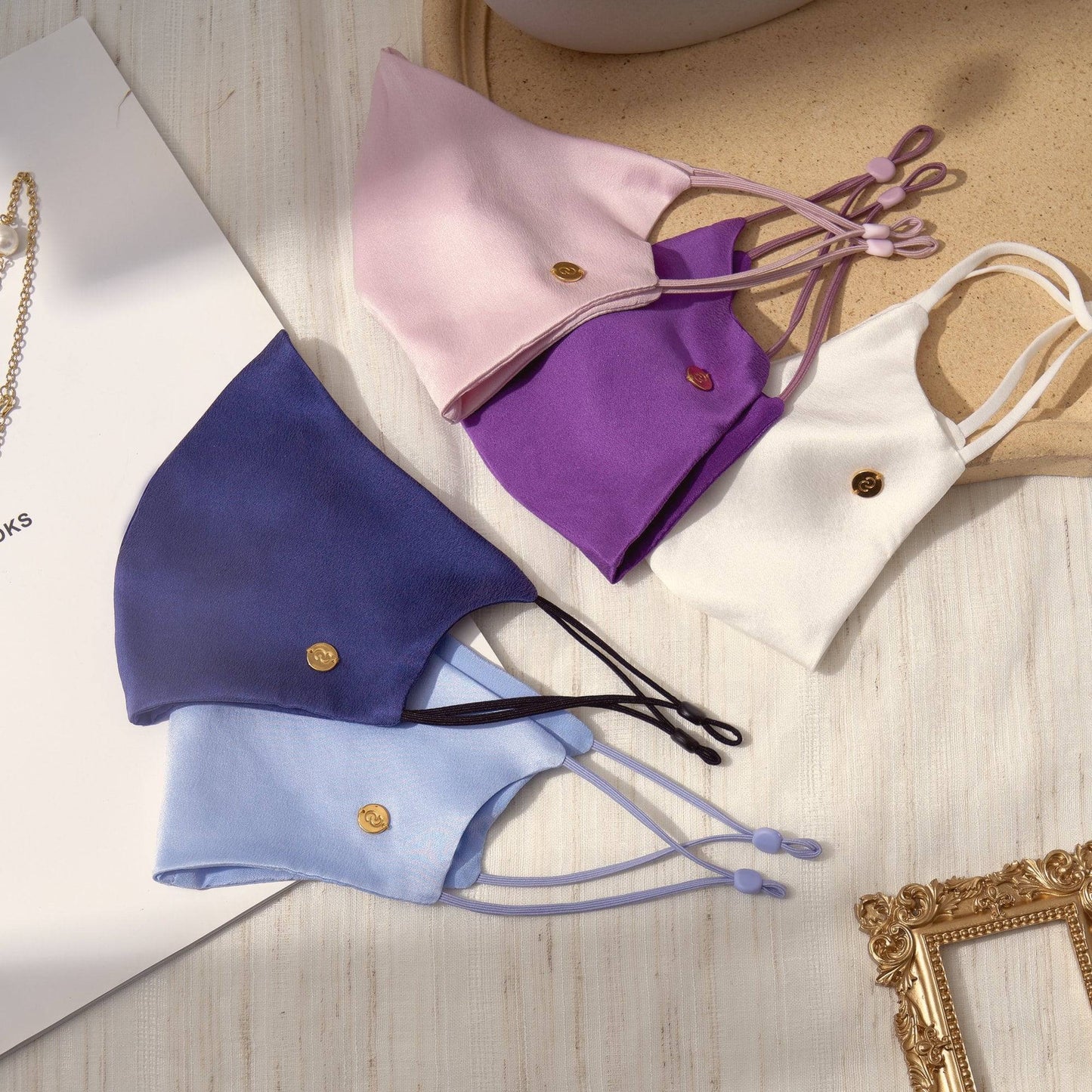 Washable Silk Face Mask Face Covering > facemask > washable facemask > silk facemask > cloth facemask > facemask with filter pocket > facemask for wedding Claire & Clara