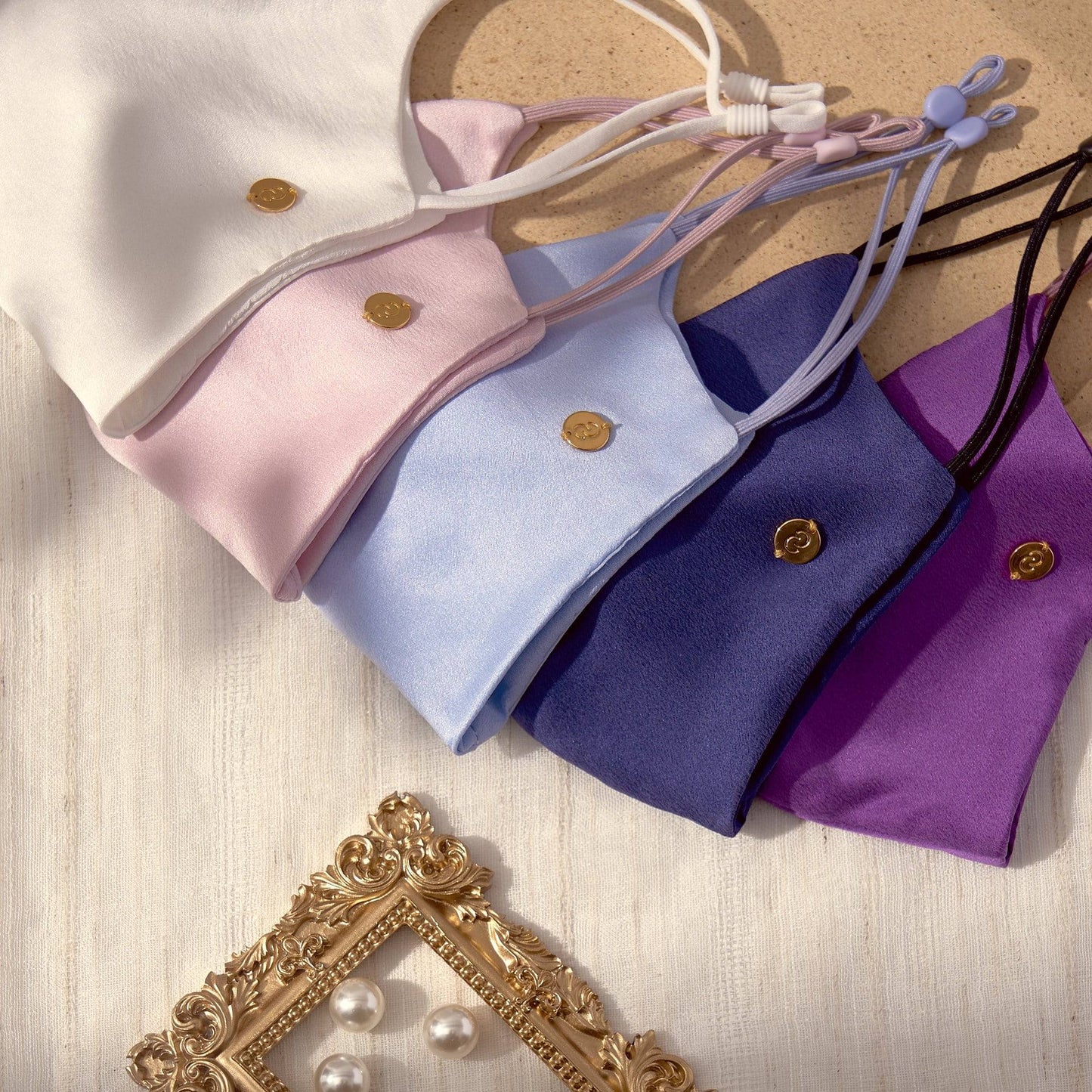 Washable Silk Face Mask Face Covering > facemask > washable facemask > silk facemask > cloth facemask > facemask with filter pocket > facemask for wedding Claire & Clara