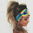 Wide Boho Butterfly Stretch Hairband Headbands Claire & Clara Yellow