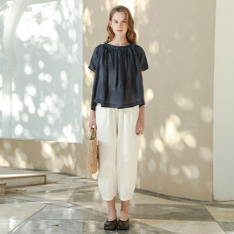 Wide Leg High-Waist Culottes Pants Claire & Clara