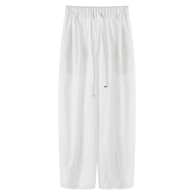Wide Leg High-Waist Culottes Pants Claire & Clara White S