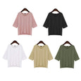 Winnie V-Neck Mid Sleeve Casual Tee Top Claire & Clara