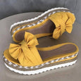 Yona Bowknot Platform Summer Slippers Shoes Claire & Clara