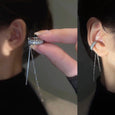 Zirconium Tassel Ear Clips Earrings Claire & Clara