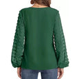 Zoey Chiffon Flower Long Sleeve Top Top Claire & Clara