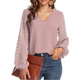 Zoey Chiffon Flower Long Sleeve Top Top Claire & Clara Pink S