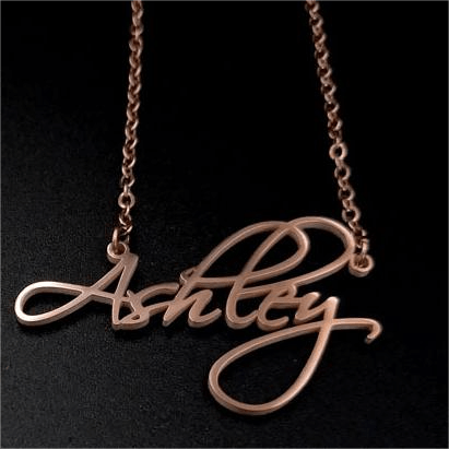 1of1 Customized Name Necklace Perfect Gift Claire & Clara Rose Gold 