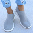 Aleena Slip On Knit Sneakers Shoes Claire & Clara Grey 5 
