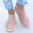 Aleena Slip On Knit Sneakers Shoes Claire & Clara Pink 5 