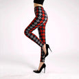 Alison Printed High Waist Elastic Leggings Bottoms Claire & Clara One Size Gray-red Square 