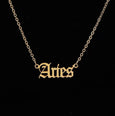 Alphabet Constellation Necklace Necklace Claire & Clara Gold Aries 