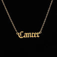 Alphabet Constellation Necklace Necklace Claire & Clara Gold Cancer 