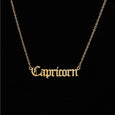Alphabet Constellation Necklace Necklace Claire & Clara Gold Capricorn 