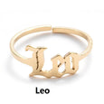 Alphabet Constellation Opening Ring Ring Claire & Clara Gold Leo 