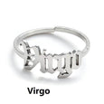 Alphabet Constellation Opening Ring Ring Claire & Clara Silver Virgo 
