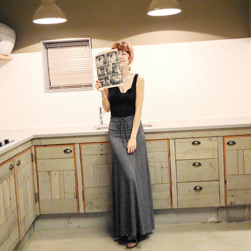 Alyssa Modal Strapped A-Line Skirt Long Skirts Claire & Clara 