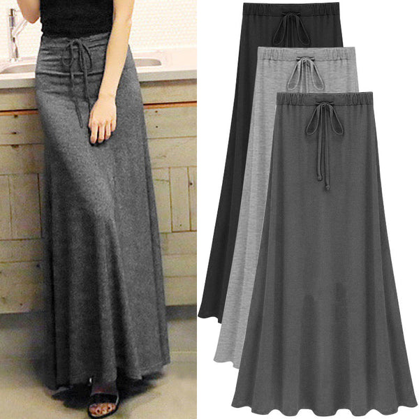 Alyssa Modal Strapped A-Line Skirt Long Skirts Claire & Clara 