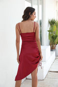 Amanda Ruched Drawstring Irregular Evening Dress Dresses Claire & Clara 