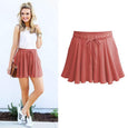 Amber Pleated High Rise Wide Shorts Bottoms Claire & Clara Red US 2 