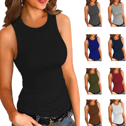 Amelia Basic Rib Soild Color Tank Top Top Claire & Clara 