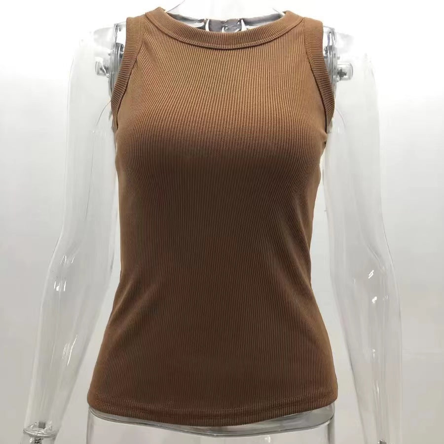 Amelia Basic Rib Soild Color Tank Top Top Claire & Clara 