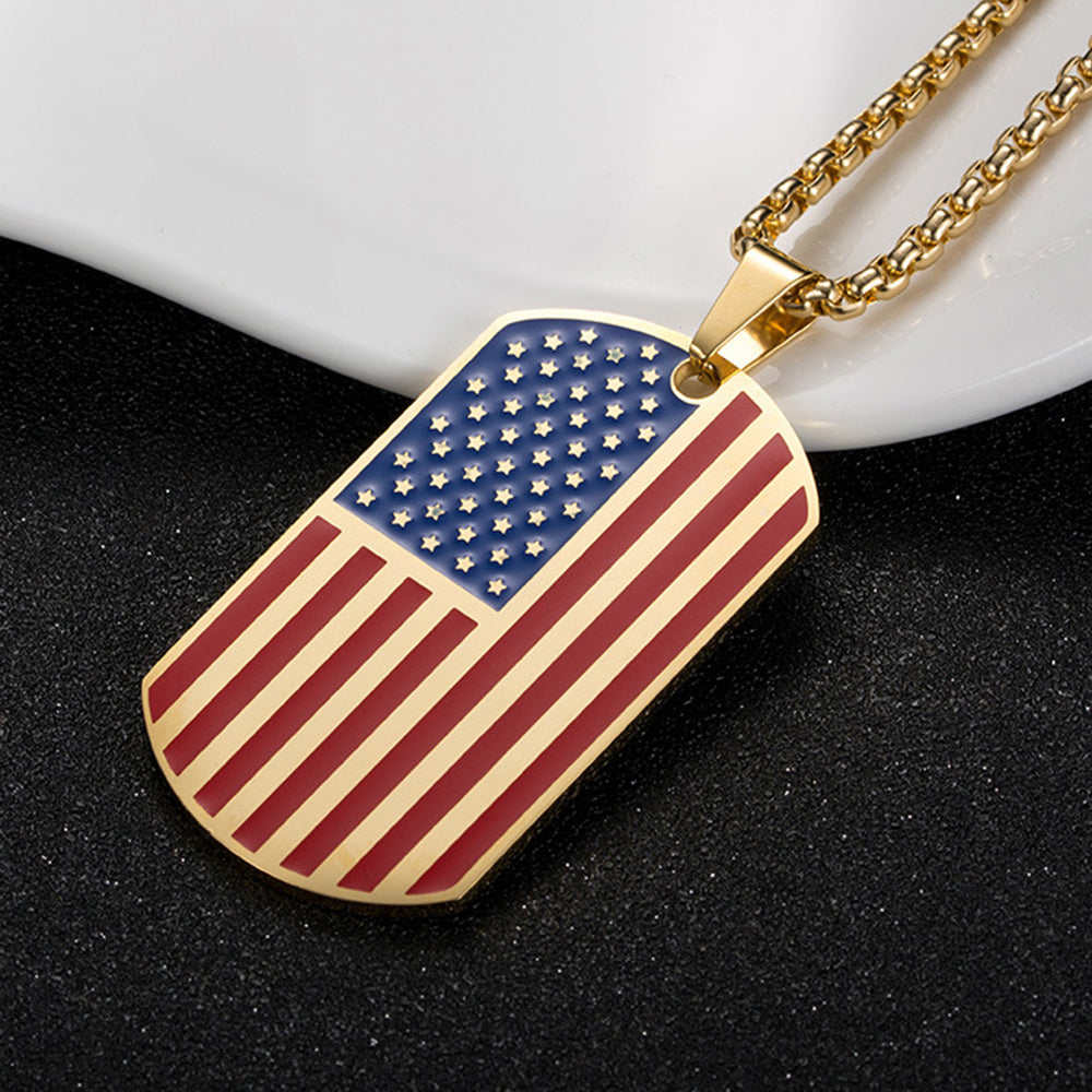 American Flag Patriot Necklace Necklaces Claire & Clara 