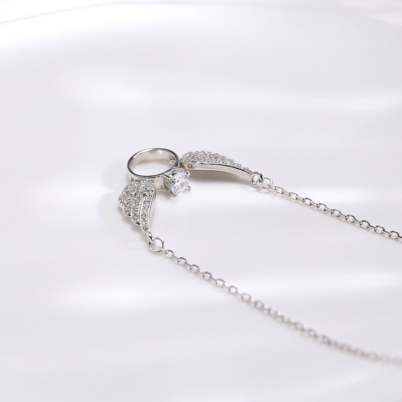 Angel Wing Ring Necklace Necklaces Claire & Clara 