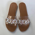 Annie Roman Chain Decoration Flat Outdoor Slippers Shoes Claire & Clara 