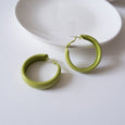 Avocado Green Circle Minimalist Earrings Earrings Claire & Clara 